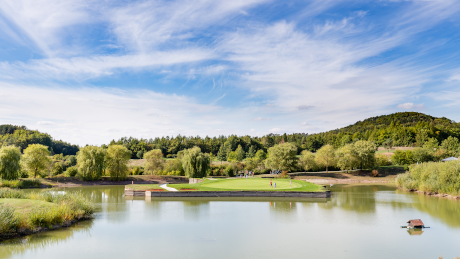 Der Keilerkopf – das signifikante und bekannte Grün vom Golf Club Hardenber